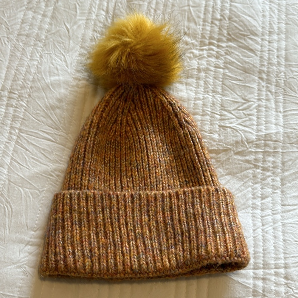 Anthropology Pom Pom knit hat- never worn